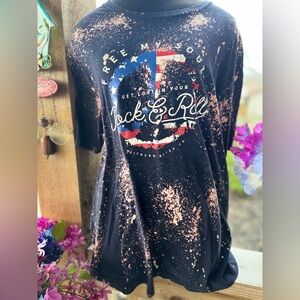 Southern Bliss Co. “Free My Soul Get Lost in Your Rock & Roll” Acid Graphic Tee